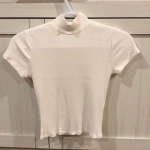 Turtleneck white t-shirt